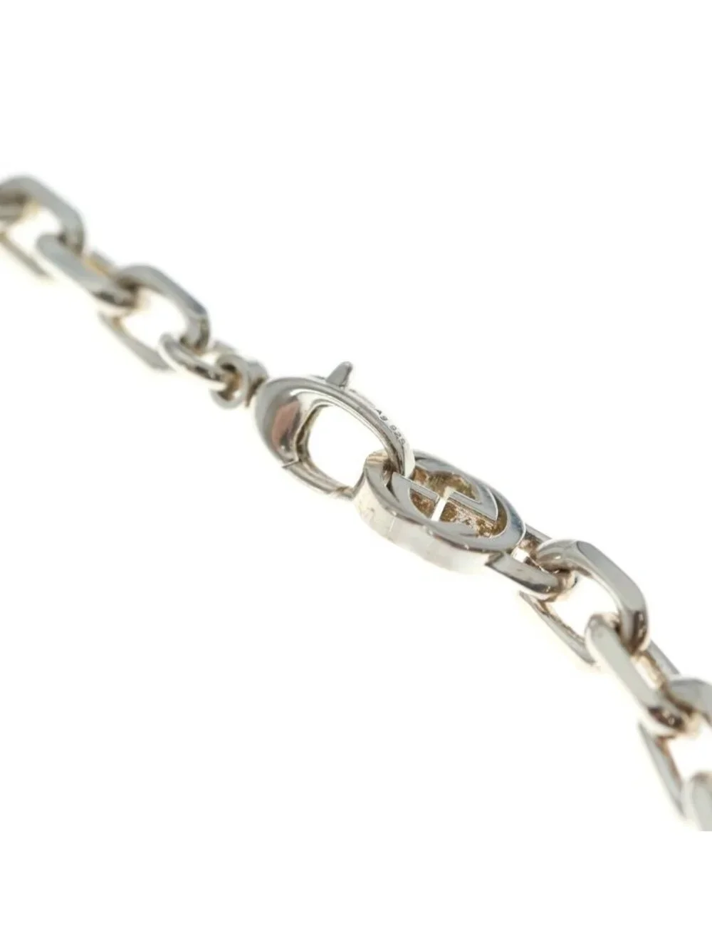 Gucci Interlocking Chain Necklace Silver